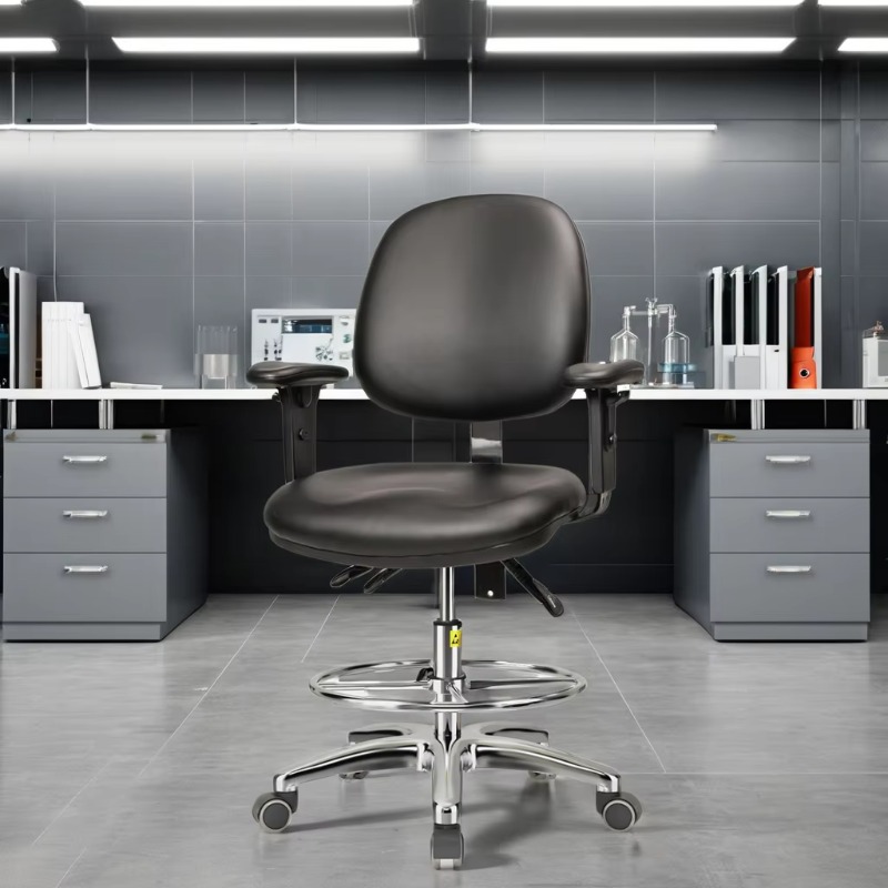 Medical Lab Chair - Sgabello Medico Regolabile in Pelle Resistente