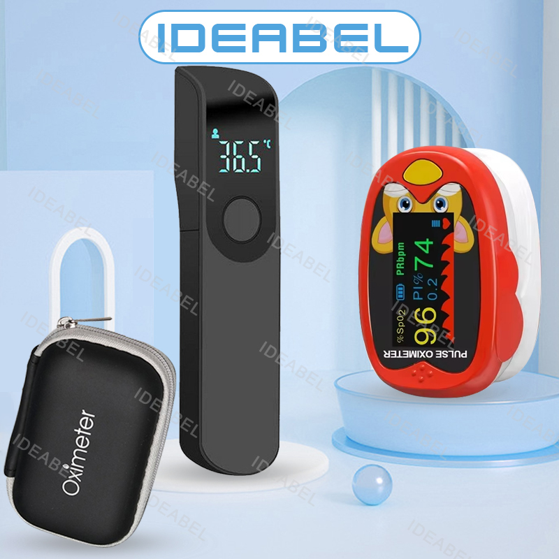 Pulse Oximeter - USB Pulsossimetro Dito Medico Termometro Fronte