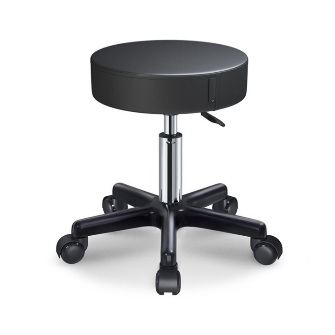 Medical Lab Chair - Sgabello con Ruote in Pelle PVC,