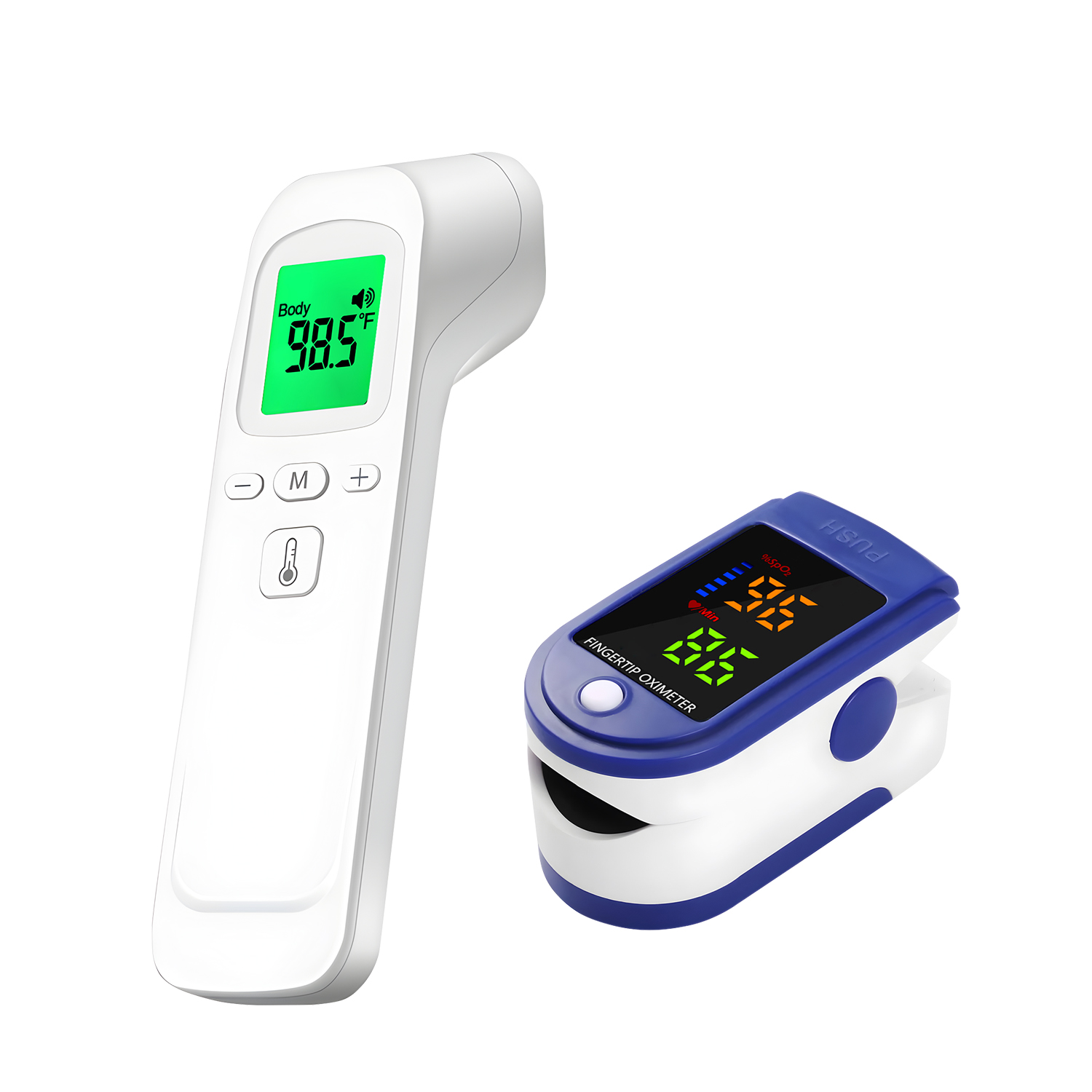 Pulse Oximeter - Ossimetro Termometro a Infrarossi Digitale Senza